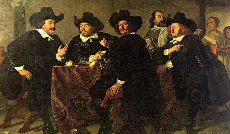 unknow artist Four aldermen of the Kloveniersdoelen in Amsterdam oil painting image